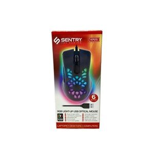 Sentry Pro Gaming RGB Light-Up USB Wired Gaming Mouse KP25